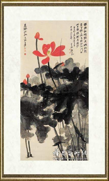 张大千_翠珮红妆 